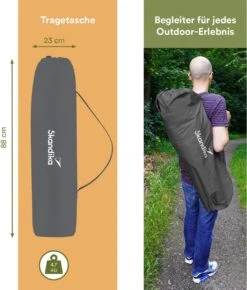 Skandika Moonchair Sirkka – Campingstoelen – Klapstoel – Vouwstoel – Kampeerstoel - Grote, Comfortabele, Campingstoel Opvouwbaar, Gepolsterd, Koelvak, Drinkhouder, Draaggreep En Draagtas, Antislipvoetjes - Max. 150 Kg – Zwart/grijs -Buiten Kamperen 1022x1200