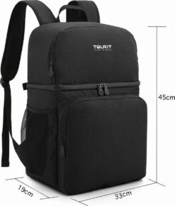 Koeltas Rugzak (28L) - Geschikt Voor 16 Blikjes - Lunchtas Voor Dames En Heren - Zwart 11 Koeltas Rugzak (28L) - Geschikt Voor 16 Blikjes - Lunchtas Voor Dames En Heren - Zwart -Buiten Kamperen 1023x1200