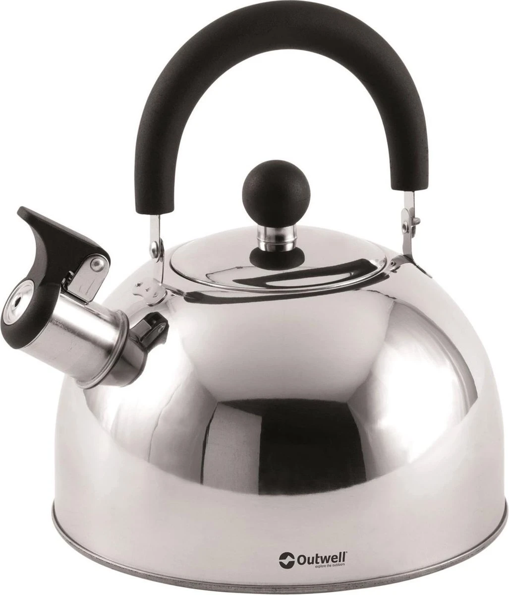 Outwell Tea Break Fluitketel - 1,8L - Zilver 1 Outwell Tea Break Fluitketel - 1,8L - Zilver