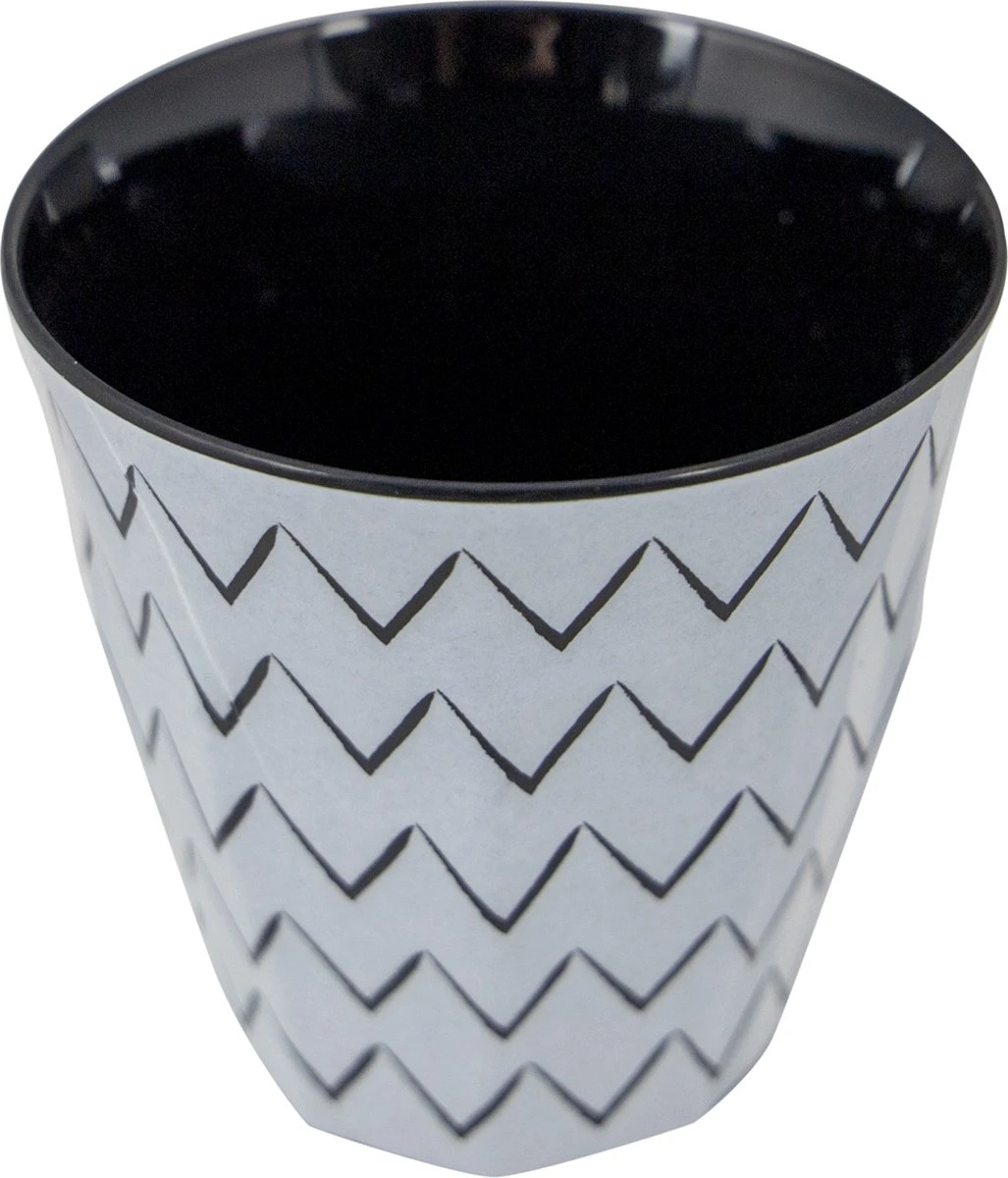 Bo-Camp Servies - Mix & Match - 16 Delig - Zwart/Wit 6 Bo-Camp Servies - Mix & Match - 16 Delig - Zwart/Wit - Afbeelding 6