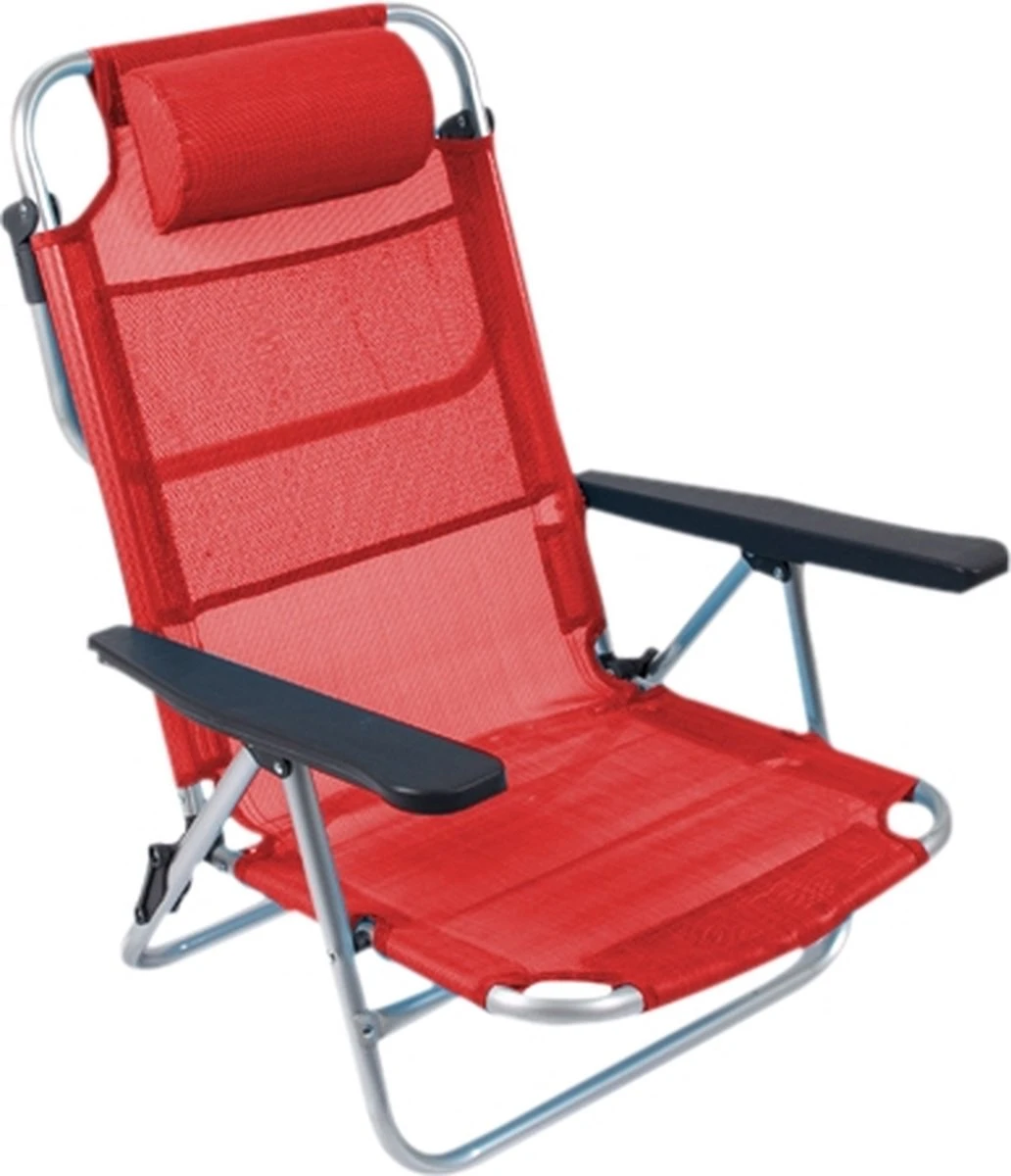 Bo-Camp Beach Chair - Monaco - Aluminium - Rood 1 Bo-Camp Beach Chair - Monaco - Aluminium - Rood