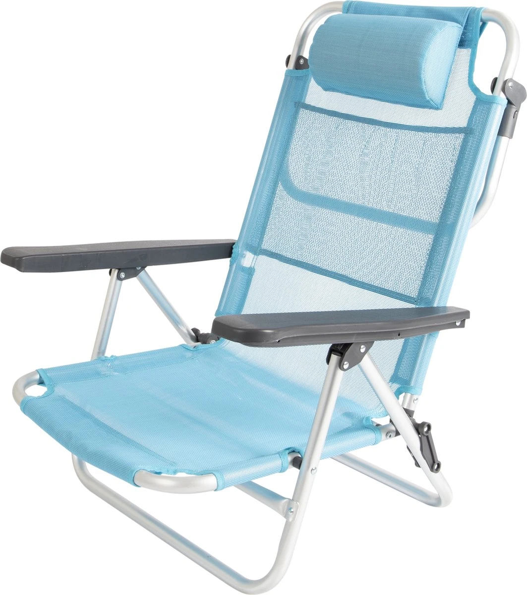 Bo-Camp Beach Chair - Monaco - Aluminium - Blauw 2 Bo-Camp Beach Chair - Monaco - Aluminium - Blauw - Afbeelding 2