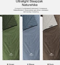 Naturehike® Slaapzak - Lichtgewicht - 190*75cm - Compact - Waterdicht - 3 Seizoenen Slaapzak Lente, Zomer & Herfst - Outdoor - Slaapzakken Volwassen & Kinderen -Buiten Kamperen 1093x1200 2