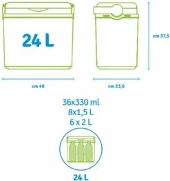 Norlander Koelbox Deluxe - 24 Liter - 40 X 23,6 X 37,5cm - Zwart -Buiten Kamperen 1124x1200