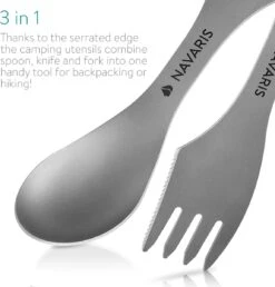 Navaris 2x Spork Titanium Campingbestek - Vork, Mes En Lepel In één - Bestek Voor Onderweg En Op Reis - Lichtgewicht - Inclusief Bewaarzakje 11 Navaris 2x Spork Titanium Campingbestek - Vork, Mes En Lepel In één - Bestek Voor Onderweg En Op Reis - Lichtgewicht - Inclusief Bewaarzakje -Buiten Kamperen 1148x1200 8