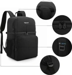 Koeltas Rugzak (28L) - Geschikt Voor 16 Blikjes - Lunchtas Voor Dames En Heren - Zwart 14 Koeltas Rugzak (28L) - Geschikt Voor 16 Blikjes - Lunchtas Voor Dames En Heren - Zwart -Buiten Kamperen 1152x1200