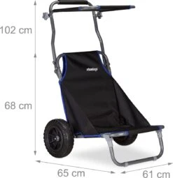 Relaxdays Strandkar Opvouwbaar - Strandstoel Met Zonnedak - Strand Stoel Op Wielen 11 Relaxdays Strandkar Opvouwbaar - Strandstoel Met Zonnedak - Strand Stoel Op Wielen -Buiten Kamperen 1162x1200