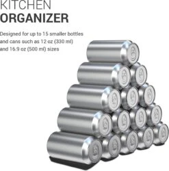 Kwmobile 1x Opvouwbare Houder Voor Flessen En Blikjes - Voor Koelkast En Voorraadkast - Siliconen Flessenhouder In Zwart - 31 X 9,5 X 1 Cm -Buiten Kamperen 1184x1200 2