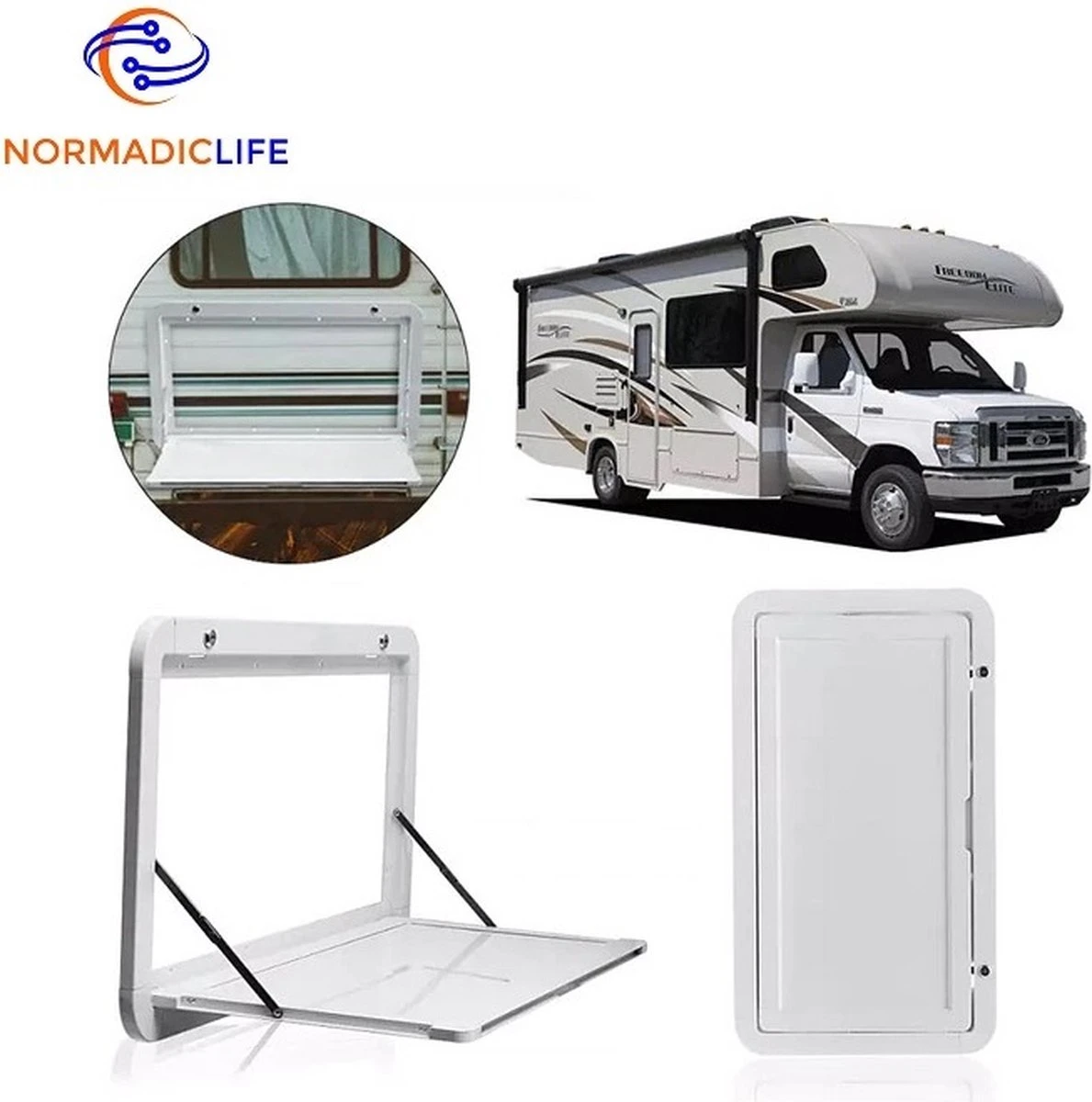 Merkloos NormadicLife® - Outdoor – Opklapbare Tafel - Eettafel – Tafel Voor Buitenkeuken - Caravan – Camper – Picknicktafel - Ingebouwd Ledlicht – Wit 2 Merkloos NormadicLife® - Outdoor – Opklapbare Tafel - Eettafel – Tafel Voor Buitenkeuken - Caravan – Camper – Picknicktafel - Ingebouwd Ledlicht – Wit - Afbeelding 2