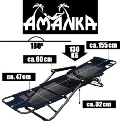Ligstoel 155x60cm - Opvouwbaar Campingstoel Ligbed Strandstoel Tuinstoel Vouwligstoel Blauw 25 Ligstoel 155x60cm - Opvouwbaar Campingstoel Ligbed Strandstoel Tuinstoel Vouwligstoel Blauw -Buiten Kamperen 1190x1200
