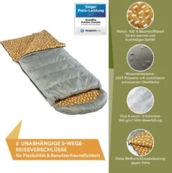 Skandika Dundee Flannel-R Slaapzak – Slaapzakken – Slaapzakken Volwassen - Maat M – Unisex - Katoen, Luxe Kwaliteit, Dubbele Slaapzak, 3 Seizoenen, Tot -20°C - 220 X 80 Cm - Outdoor Kampeerslaapzak – Ritssluiting Rechts - Grijs/geel 8 Skandika Dundee Flannel-R Slaapzak – Slaapzakken – Slaapzakken Volwassen - Maat M – Unisex - Katoen, Luxe Kwaliteit, Dubbele Slaapzak, 3 Seizoenen, Tot -20°C - 220 X 80 Cm - Outdoor Kampeerslaapzak – Ritssluiting Rechts - Grijs/geel -Buiten Kamperen 1195x1200 2