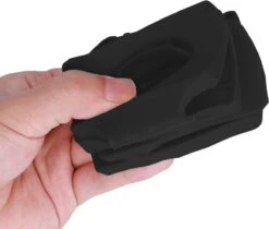 Kwmobile 1x Opvouwbare Houder Voor Flessen En Blikjes - Voor Koelkast En Voorraadkast - Siliconen Flessenhouder In Zwart - 31 X 9,5 X 1 Cm -Buiten Kamperen 1200x1021