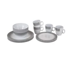 Bo-Camp - Servies - Classic - 16-Delig - Wit/Grijs -Buiten Kamperen 1200x1050 19