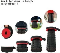 Kampeerkruk - Uitschuifbare Kruk - Rood/Zwart- Tot 120 Kg - Travel Stool - Opvouwbare Campingkruk - Inklapbaar Krukje - Telescopische Kruk - Camping - Outdoor 18 Kampeerkruk - Uitschuifbare Kruk - Rood/Zwart- Tot 120 Kg - Travel Stool - Opvouwbare Campingkruk - Inklapbaar Krukje - Telescopische Kruk - Camping - Outdoor -Buiten Kamperen 1200x1051 2