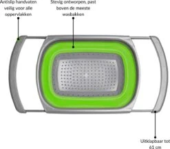 Buxibo - 3-Delige Keuken Vergiet Set Inklapbaar Groen/Grijs 38 Buxibo - 3-Delige Keuken Vergiet Set Inklapbaar Groen/Grijs -Buiten Kamperen 1200x1056 4