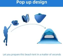 IGOODS Pop-up Tent - 2/3-Persoons - Blauw -Buiten Kamperen 1200x1059 2