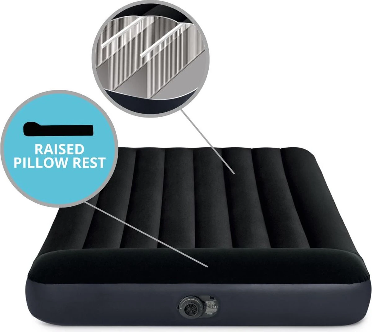 Intex Pillow Rest Classic Full Luchtbed - 2-persoons - 191x137x23 Cm 10 Intex Pillow Rest Classic Full Luchtbed - 2-persoons - 191x137x23 Cm - Afbeelding 10
