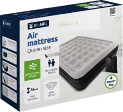 BluMill Luchtbed - 2-persoons - Ingebouwde Pomp - 203x152x36 Cm - Duurzame Keuze -Buiten Kamperen 1200x1094 4