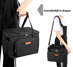 Lunchtas - Koeltas Voor Dames En Heren - Cool Bag - 4 Laags Geïsoleerde Koeltas - Kleine Cooler - Lunch Box - Lunchtas 15 Liter- Zwart -Buiten Kamperen 1200x1107 2