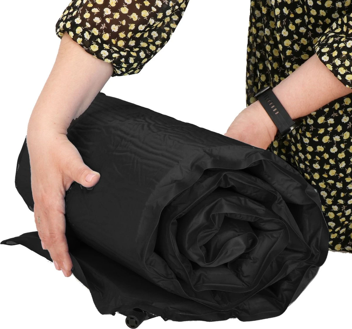 Springos Slaapmat | Zelfopblazend | 180 Cm | Inclusief Hoes | Zwart 8 Springos Slaapmat | Zelfopblazend | 180 Cm | Inclusief Hoes | Zwart - Afbeelding 8