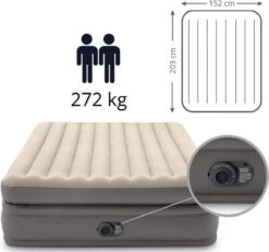 Intex Prime Comfort - Luchtbed - 2-Persoons - 152x203x51 Cm (BxLxH) - Grijs - Met Ingebouwde Motorpomp -Buiten Kamperen 1200x1124 3