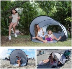 Deryan Luxe Pop Up Strandtent XXL - Anti-UV 50+ - Zilver 29 Deryan Luxe Pop Up Strandtent XXL - Anti-UV 50+ - Zilver -Buiten Kamperen 1200x1137 2
