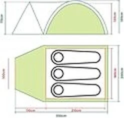 Coleman Darwin 3 Plus Koepeltent - 3-Persoons - Groen 33 Coleman Darwin 3 Plus Koepeltent - 3-Persoons - Groen -Buiten Kamperen 1200x1141 4