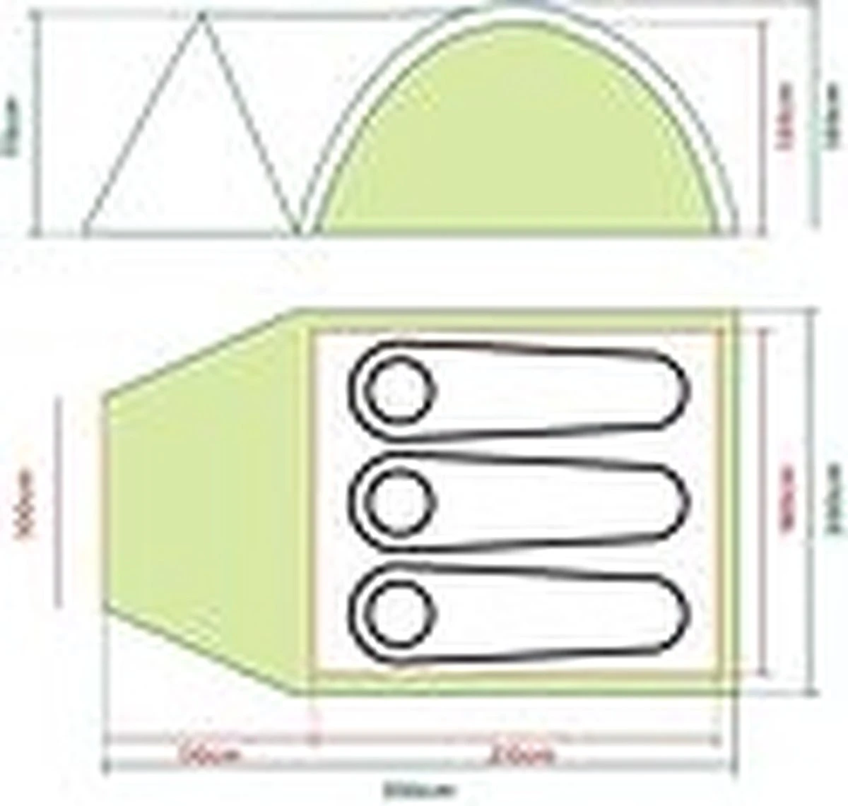 Coleman Darwin 3 Plus Koepeltent - 3-Persoons - Groen 17 Coleman Darwin 3 Plus Koepeltent - 3-Persoons - Groen - Afbeelding 17