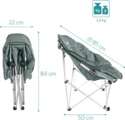 Navaris Klapstoel XXL - Campingstoel Met Opbergtas - Draagbare Stoel Voor Kamperen, Festivals En Vissen -Strandstoel - Inklapbaar - Grijs 9 Navaris Klapstoel XXL - Campingstoel Met Opbergtas - Draagbare Stoel Voor Kamperen, Festivals En Vissen -Strandstoel - Inklapbaar - Grijs -Buiten Kamperen 1200x1150 3