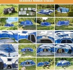 Skandika Nimbus Sleeper 12 Tent – Koepeltenten – 12 Persoons Familietent - Campingtent – Muggengaas – Sleeper Technology (3 Extra Donkere Slaapcabines) – 760 X 630 X 215 Cm (LxBxH) – 5000 Mm Waterkolom – Camping, Tuin – Kamperen – Blauw/wit 15 Skandika Nimbus Sleeper 12 Tent – Koepeltenten – 12 Persoons Familietent - Campingtent – Muggengaas – Sleeper Technology (3 Extra Donkere Slaapcabines) – 760 X 630 X 215 Cm (LxBxH) – 5000 Mm Waterkolom – Camping, Tuin – Kamperen – Blauw/wit -Buiten Kamperen 1200x1162 3