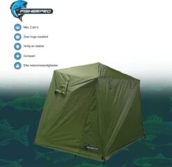 FisherPro Karpertent Met Stormcover – Vistent – Tent - Bescherming Tegen Zon En Wind – 100% Waterdichte Stormhoes – Met Handige Meeneemtas – Ook Geschikt Als Strandtent Of Festivaltent – Extra Veiligheid En Warmte Door Stormcover 31 FisherPro Karpertent Met Stormcover – Vistent – Tent - Bescherming Tegen Zon En Wind – 100% Waterdichte Stormhoes – Met Handige Meeneemtas – Ook Geschikt Als Strandtent Of Festivaltent – Extra Veiligheid En Warmte Door Stormcover -Buiten Kamperen 1200x1164 5