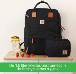 Brisby 4 Laags Geïsoleerde Koeltas - Lunchtas 1.5 Liter - Zwart -Buiten Kamperen 1200x1167 1