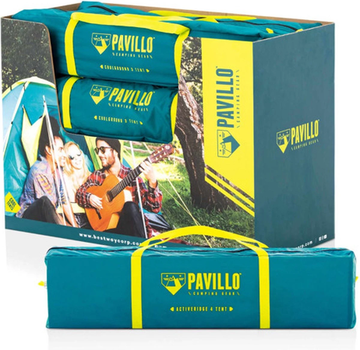 Pavillo Tent Coolground X3 Luifel - Groen - 3 Persoons 7 Pavillo Tent Coolground X3 Luifel - Groen - 3 Persoons - Afbeelding 7