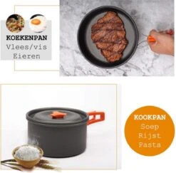 Camping Outdoor Kookset 13-delig Camping Servies En Pannen Pannenset Keukengerei - BPA-vrij & Geen Giftige Stoffen - Opvouwbaar & Licht - Ideaal Voor Reizen, Festival, Wandelen -Buiten Kamperen 1200x1180 6