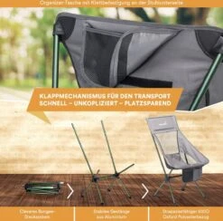 Skandika Campingstoel Compact SET – Campingstoelen – Campingstoel Tot 150 Kg Belastbaar - Kampeerstoel, Visstoel, Kleine Pakmaat, Opvouwbaar, Stabiel, Licht, Comfortabel Gepolsterd – Draagtas Meegeleverd – Vouwstoel – Kampeermeubelen – Grijs 10 Skandika Campingstoel Compact SET – Campingstoelen – Campingstoel Tot 150 Kg Belastbaar - Kampeerstoel, Visstoel, Kleine Pakmaat, Opvouwbaar, Stabiel, Licht, Comfortabel Gepolsterd – Draagtas Meegeleverd – Vouwstoel – Kampeermeubelen – Grijs -Buiten Kamperen 1200x1184 1