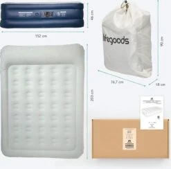 LifeGoods Luchtbed - 2 Persoons - Met Ingebouwde Pomp - Incl. Draagtas En Reparatiekit 19 LifeGoods Luchtbed - 2 Persoons - Met Ingebouwde Pomp - Incl. Draagtas En Reparatiekit -Buiten Kamperen 1200x1184 12
