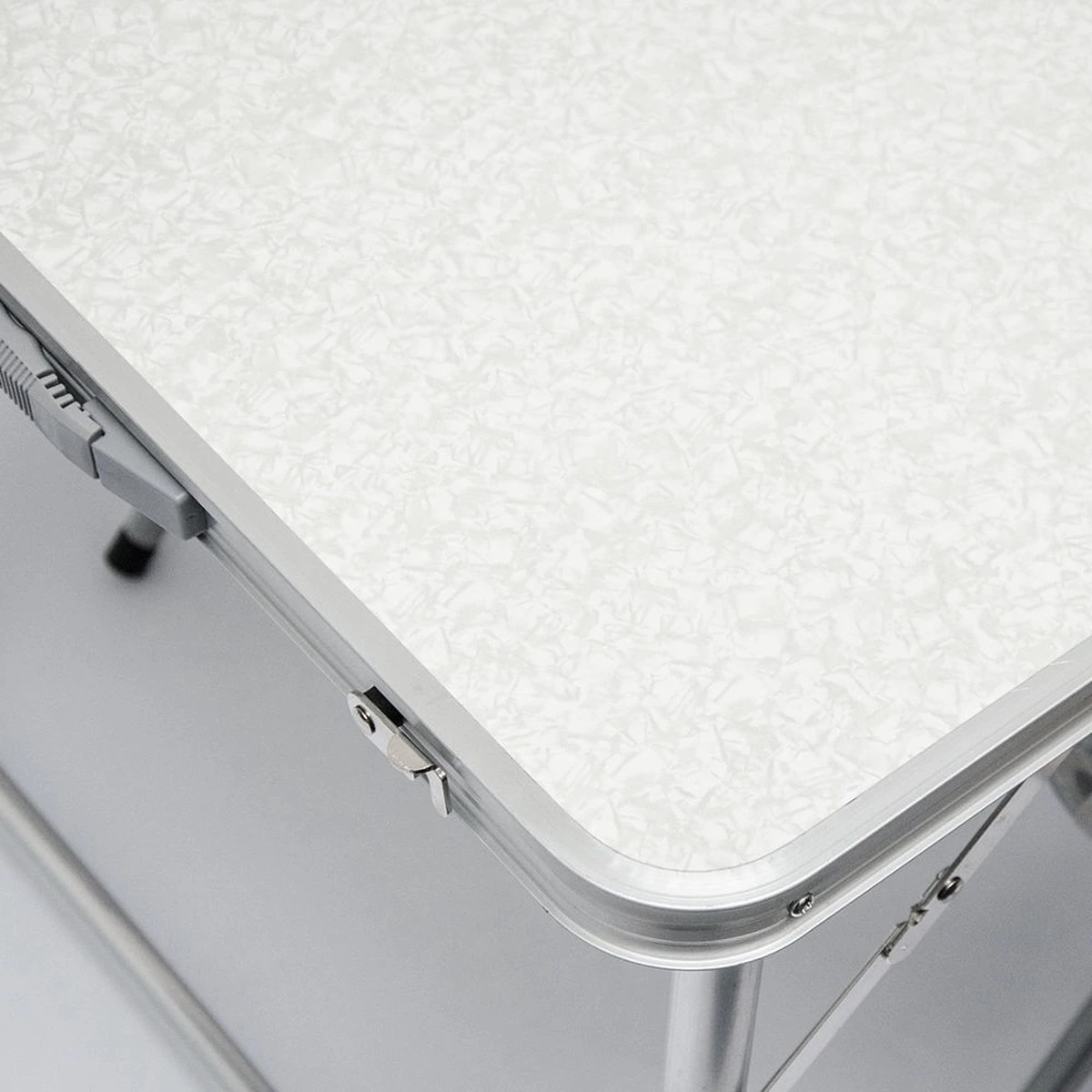 Aluminium Kampeertafel 120x60cm - Campingtafel Inklapbaar - 3-voudig Verstelbare Vouwtafel Grijs 5 Aluminium Kampeertafel 120x60cm - Campingtafel Inklapbaar - 3-voudig Verstelbare Vouwtafel Grijs - Afbeelding 5