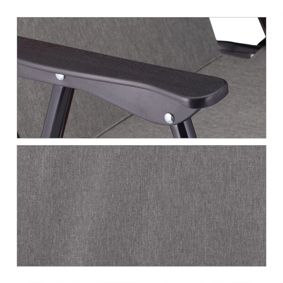 Relaxdays Campingstoel Inklapbaar Set Van 2 - Klapstoel 100 Kg - Visstoel Met Armleuningen - Grijs 8 Relaxdays Campingstoel Inklapbaar Set Van 2 - Klapstoel 100 Kg - Visstoel Met Armleuningen - Grijs - Afbeelding 8