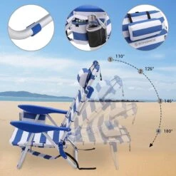 Naqsh Store Strandstoel Met Hoofdkussen, Aluminium, Draagbare Vouwstoel, Campingstoel, Opvouwbaar En Verstelbaar, Zoals Een Rugzak Draagbaar, Buitenstoel, Blauw En Wit Gestreept GCB62BU 15 Naqsh Store Strandstoel Met Hoofdkussen, Aluminium, Draagbare Vouwstoel, Campingstoel, Opvouwbaar En Verstelbaar, Zoals Een Rugzak Draagbaar, Buitenstoel, Blauw En Wit Gestreept GCB62BU -Buiten Kamperen 1200x1200 182