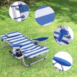Naqsh Store Strandstoel Met Hoofdkussen, Aluminium, Draagbare Vouwstoel, Campingstoel, Opvouwbaar En Verstelbaar, Zoals Een Rugzak Draagbaar, Buitenstoel, Blauw En Wit Gestreept GCB62BU 17 Naqsh Store Strandstoel Met Hoofdkussen, Aluminium, Draagbare Vouwstoel, Campingstoel, Opvouwbaar En Verstelbaar, Zoals Een Rugzak Draagbaar, Buitenstoel, Blauw En Wit Gestreept GCB62BU -Buiten Kamperen 1200x1200 183
