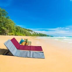 Strandmat Opvouwbaar Met Schouderband - Strandstoel Grijs 145x47x52 -Buiten Kamperen 1200x1200 202