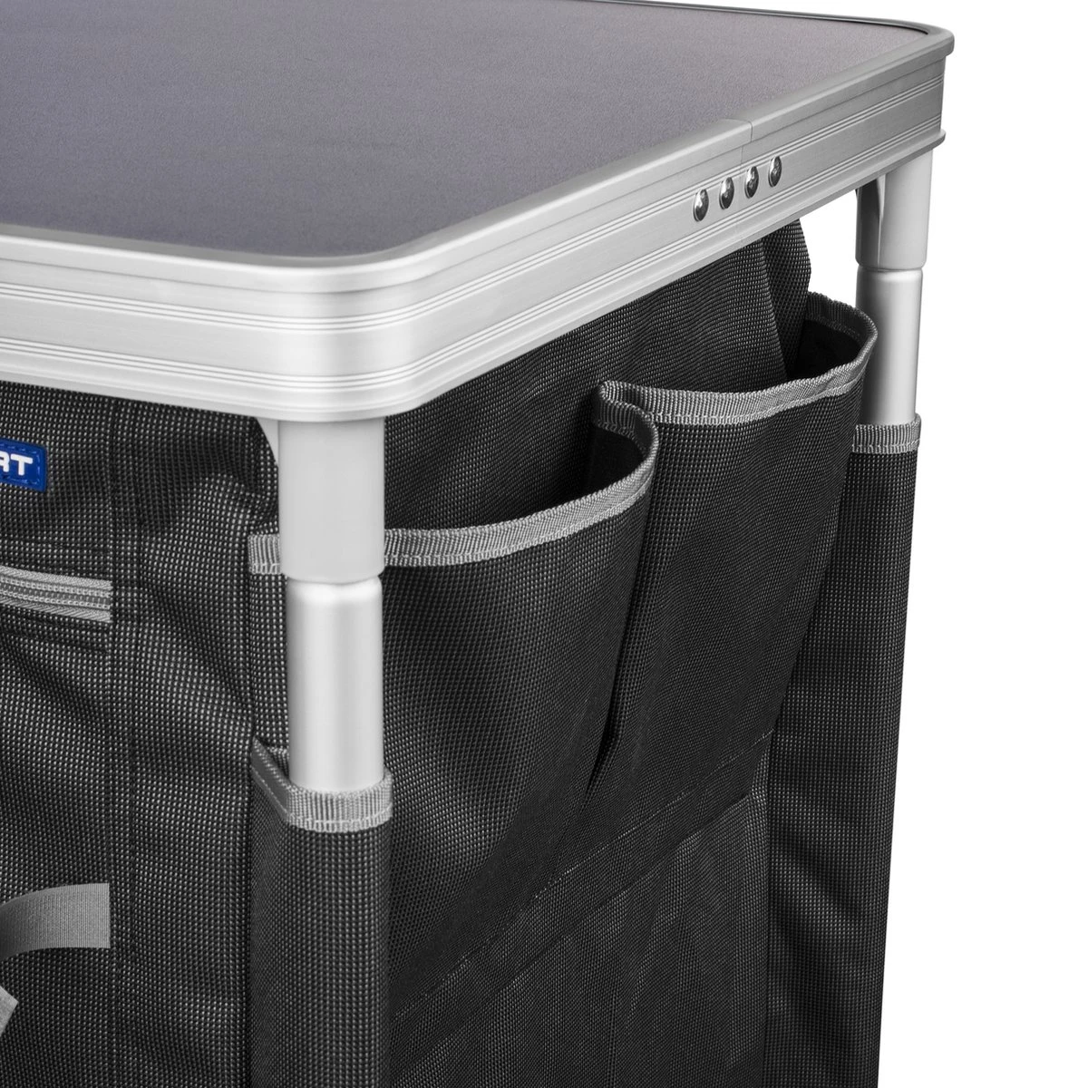 Campart Campingkeuken KI-0734 - Campingkast Groot - 4 Verstelbare Poten - Opvouwbaar En Lichtgewicht - Inclusief Opbergtas - Grijs 6 Campart Campingkeuken KI-0734 - Campingkast Groot - 4 Verstelbare Poten - Opvouwbaar En Lichtgewicht - Inclusief Opbergtas - Grijs - Afbeelding 6