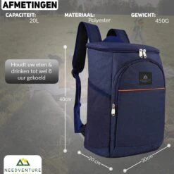 Needventure Koeltas - Lunchtas - Koelrugtas - Picknicktas - 20 Liter - Flessenhouder - Bieropener - Blauw 13 Needventure Koeltas - Lunchtas - Koelrugtas - Picknicktas - 20 Liter - Flessenhouder - Bieropener - Blauw -Buiten Kamperen 1200x1200 385