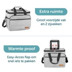 ForDig Koeltas XL Grijs (30 Liter) - Gemaakt Van 600D Polyester Met PEVA-Voering - Ruimte Voor 40 Blikjes Of 20 Halve Liter Flessen - Opvouwbaar Koel Tas Met Easy-Acces Flap - Ruimte Voor Bestek - Picknick Cool Bag - Coolerbag - Grote Cooler 12 ForDig Koeltas XL Grijs (30 Liter) - Gemaakt Van 600D Polyester Met PEVA-Voering - Ruimte Voor 40 Blikjes Of 20 Halve Liter Flessen - Opvouwbaar Koel Tas Met Easy-Acces Flap - Ruimte Voor Bestek - Picknick Cool Bag - Coolerbag - Grote Cooler -Buiten Kamperen 1200x1200 405