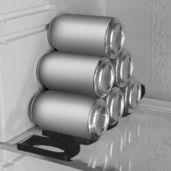 Kwmobile 1x Opvouwbare Houder Voor Flessen En Blikjes - Voor Koelkast En Voorraadkast - Siliconen Flessenhouder In Zwart - 31 X 9,5 X 1 Cm -Buiten Kamperen 1200x1200 411