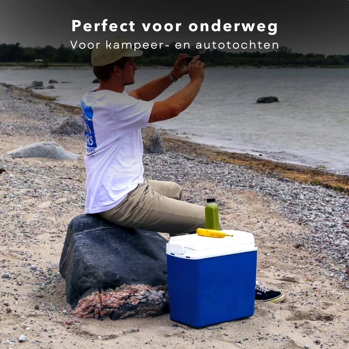 Cheqo® Elektrische Koelbox Voor Auto - 12V - 24L - Blauw - Autostekker - Afneembaar Deksel & Handvat - 2.2kg - 40x24x39cm 2 Cheqo® Elektrische Koelbox Voor Auto - 12V - 24L - Blauw - Autostekker - Afneembaar Deksel & Handvat - 2.2kg - 40x24x39cm - Afbeelding 2