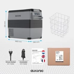 Auronic Elektrische Koelbox - 49.5L - Compressor - 12V En 240V - Grijs 13 Auronic Elektrische Koelbox - 49.5L - Compressor - 12V En 240V - Grijs -Buiten Kamperen 1200x1200 449
