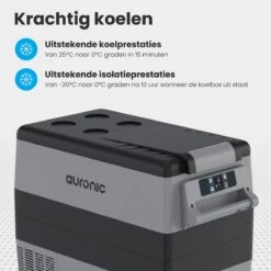 Auronic Elektrische Koelbox - 49.5L - Compressor - 12V En 240V - Grijs 15 Auronic Elektrische Koelbox - 49.5L - Compressor - 12V En 240V - Grijs -Buiten Kamperen 1200x1200 450