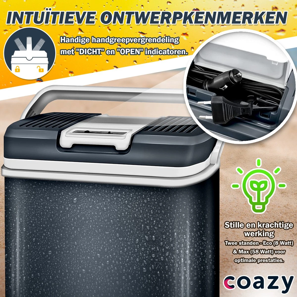 Koelbox 24L Met ECO Modus Voor Auto & Camping - Frigobox Elektrisch 24 Liter Met 12v 230 Volt - Verkoelt En Verwamt - MiniBar - Mini Koelkast 2 Koelbox 24L Met ECO Modus Voor Auto & Camping - Frigobox Elektrisch 24 Liter Met 12v 230 Volt - Verkoelt En Verwamt - MiniBar - Mini Koelkast - Afbeelding 2