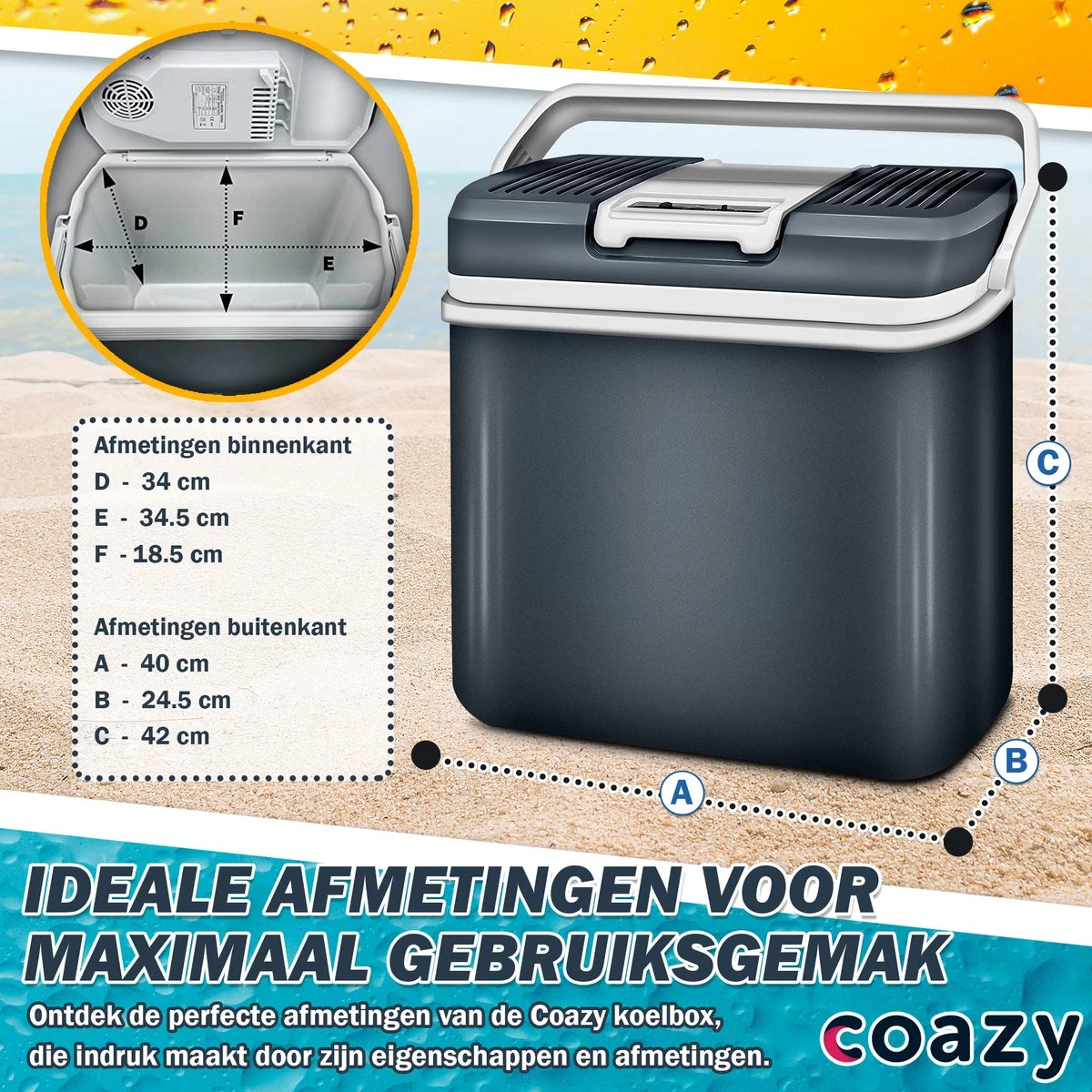 Koelbox 24L Met ECO Modus Voor Auto & Camping - Frigobox Elektrisch 24 Liter Met 12v 230 Volt - Verkoelt En Verwamt - MiniBar - Mini Koelkast 5 Koelbox 24L Met ECO Modus Voor Auto & Camping - Frigobox Elektrisch 24 Liter Met 12v 230 Volt - Verkoelt En Verwamt - MiniBar - Mini Koelkast - Afbeelding 5